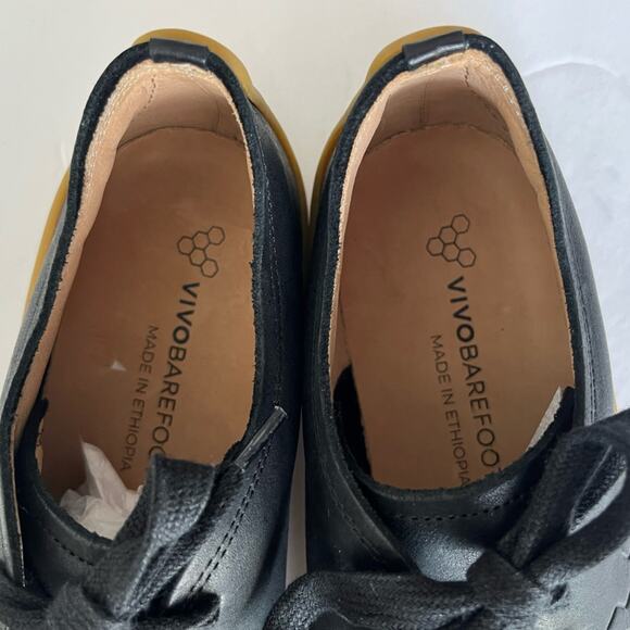 Vivo Barefoot Addis leather comfort sneaker black Ergonomic Design 40 - Picture 7 of 12